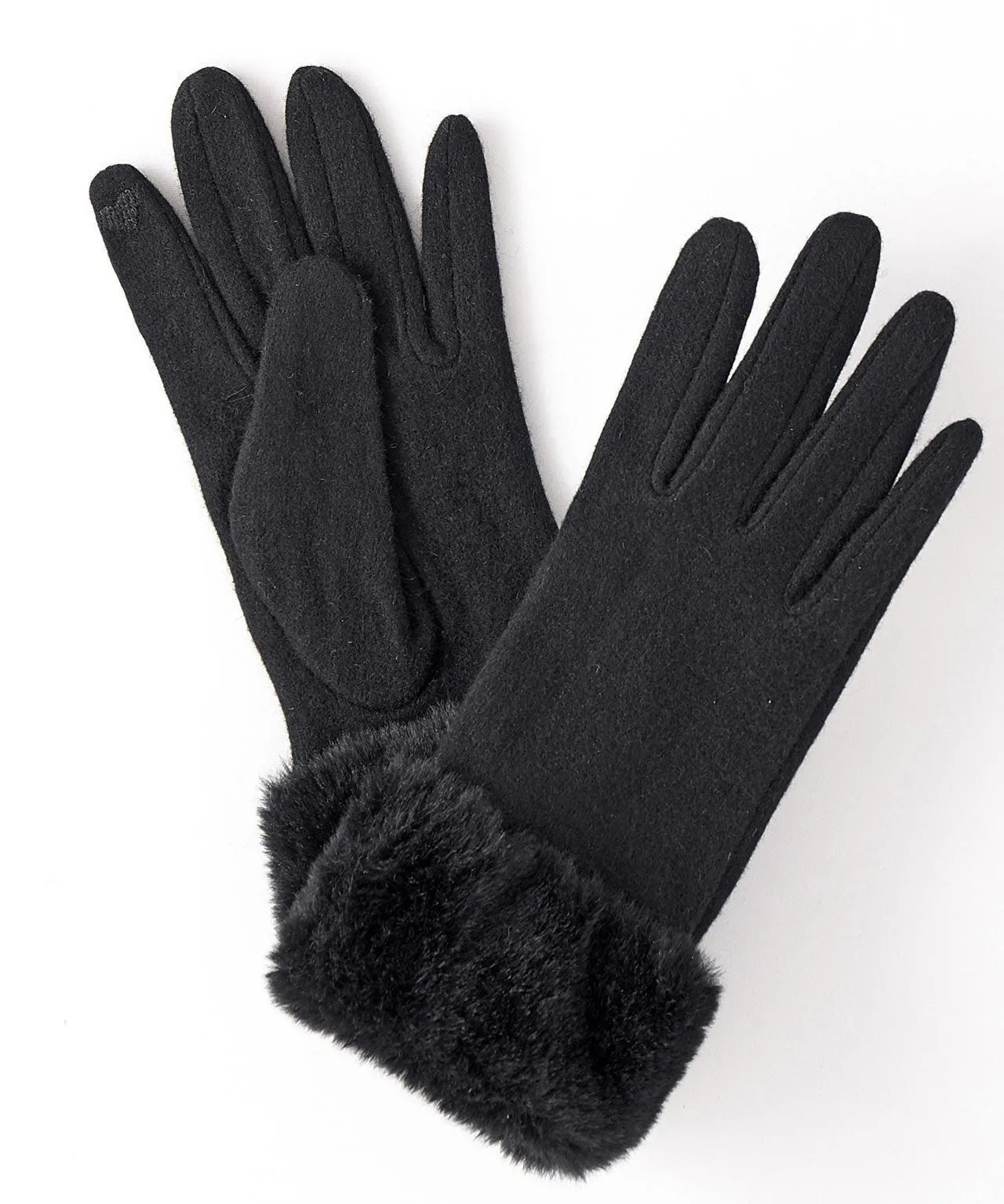 Faux-fur Trim Gloves