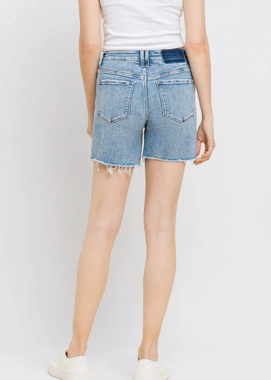 FINAL SALE - Vervet By Flying Monkey Loretta High Rise Midi Shorts