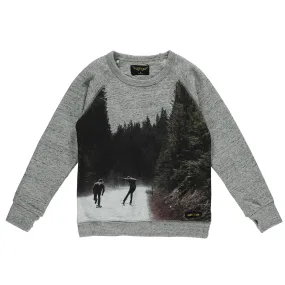 Finger In The Nose Grey Motif Sweatshirt: 10/11 Years (Brand New)