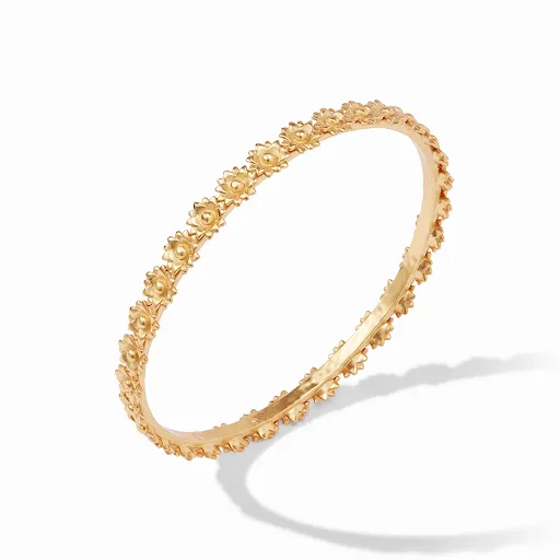 Flora Gold Medium Stacking Bangle Bracelet by Julie Vos