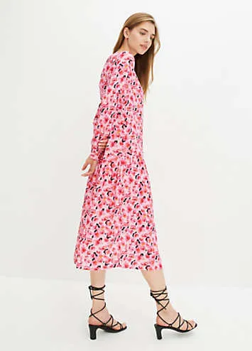 Floral Print Long Sleeve Midi Dress by bonprix | Look Again