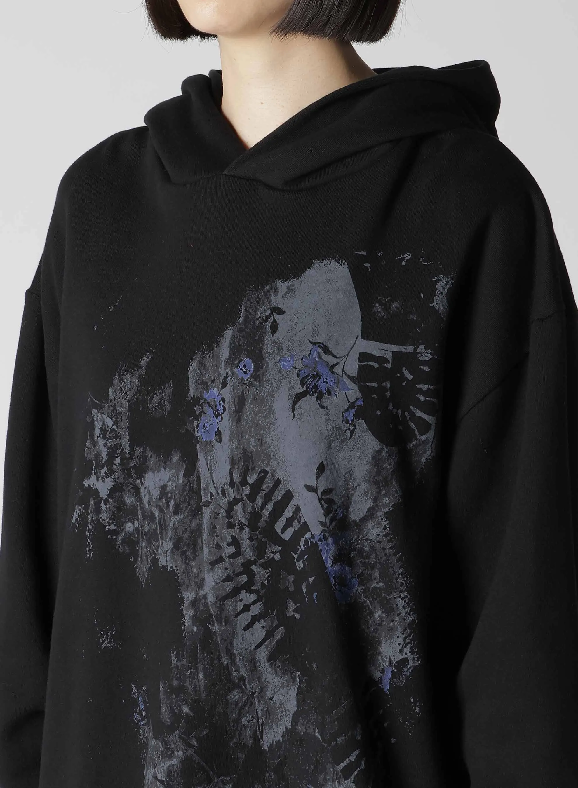 FLOWER + FOOTPRINT LONG HOODIE