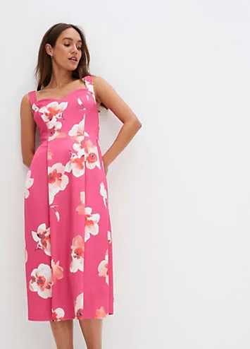 Flower Print Jersey Midi Dress by bonprix | Look Again