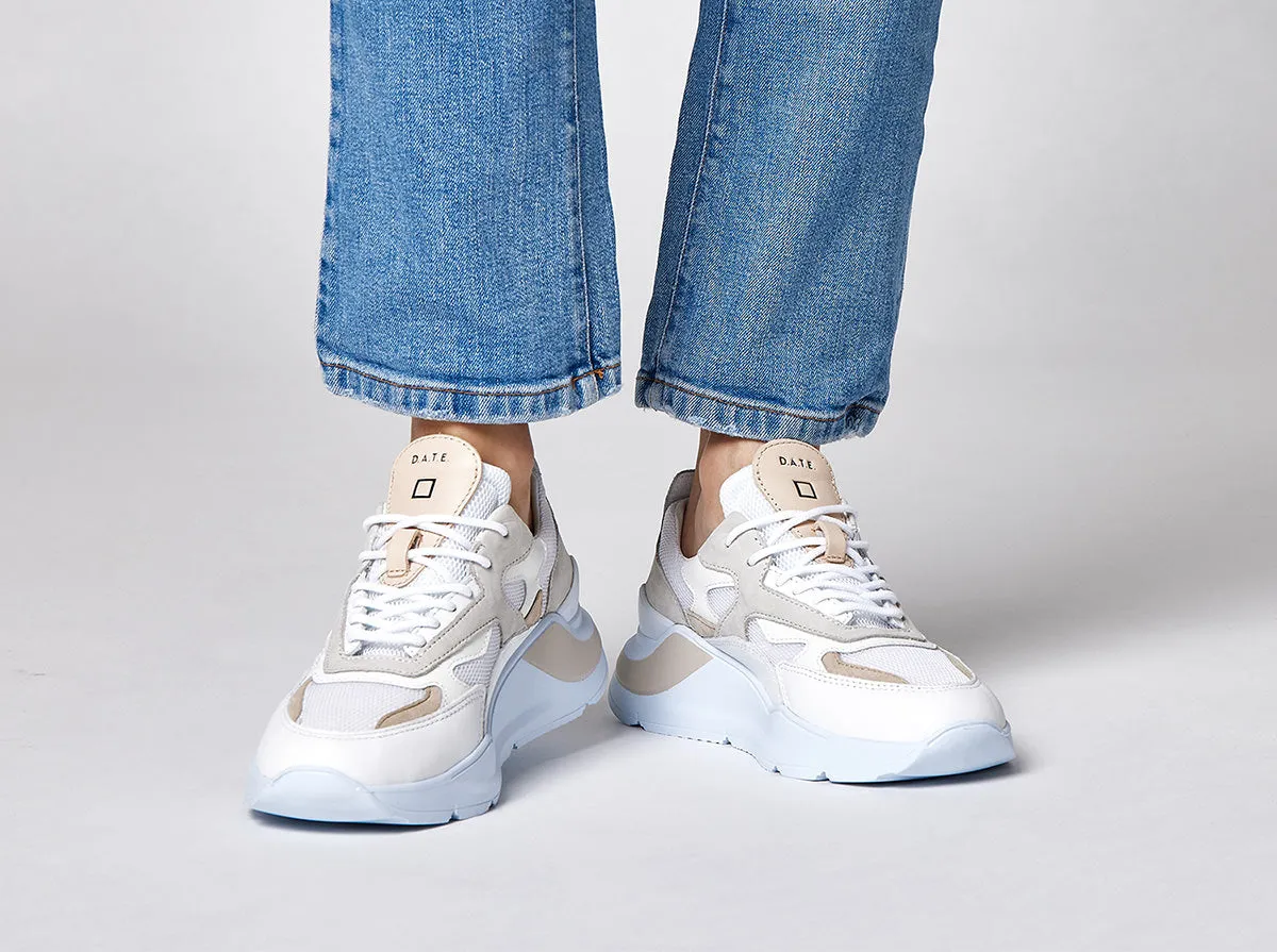 Fuga Mesh Sneakers - White Cuoio