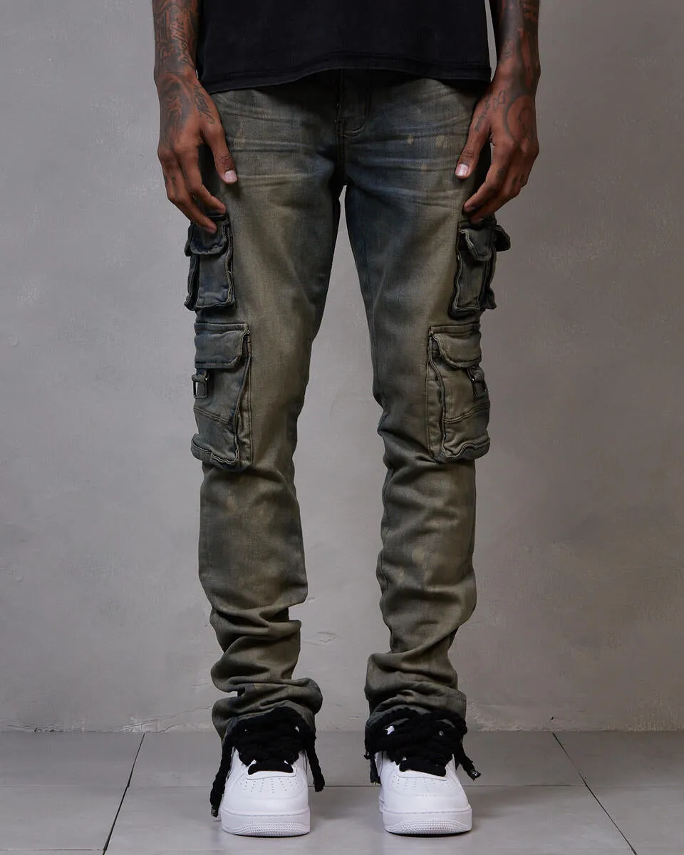 Gftd La Virgo Dty Stacked Flare Jeans With Zipper