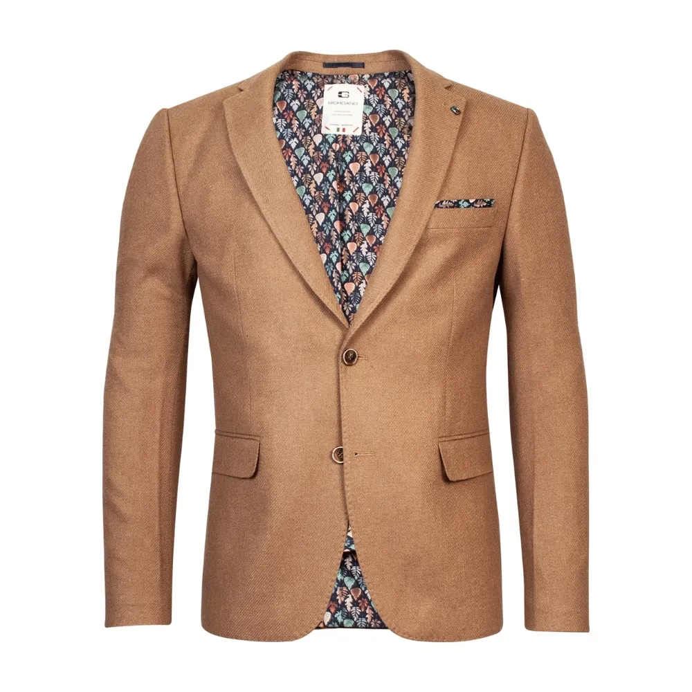 Giordano Robert Wool Blend Oker Jacket | Menswear Online