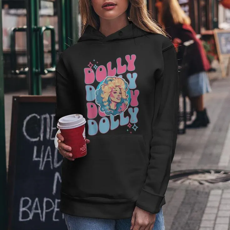 Girl Retro Personalized Dolly First Name Vintage Style Women Hoodie