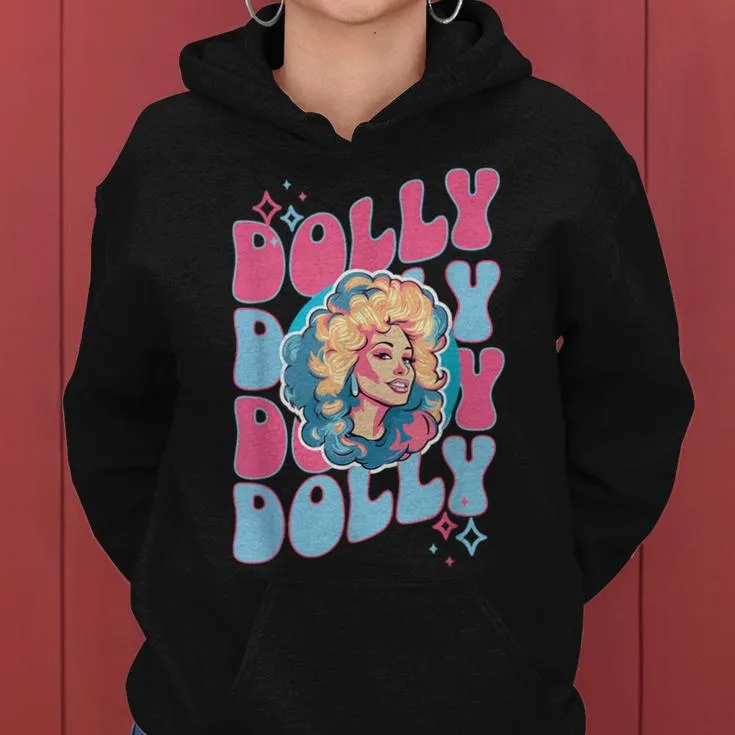 Girl Retro Personalized Dolly First Name Vintage Style Women Hoodie