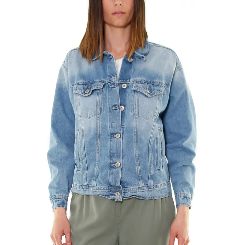 GIUBBINO IN JEANS LINE OVERSIZE, BLU