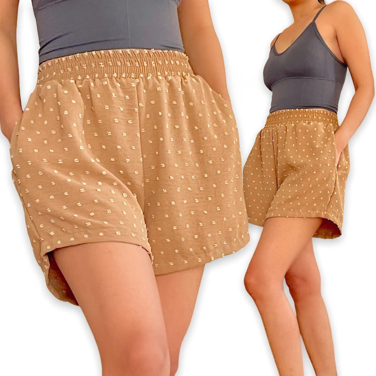 GRL PWR Woven Elastic Waistband Shorts