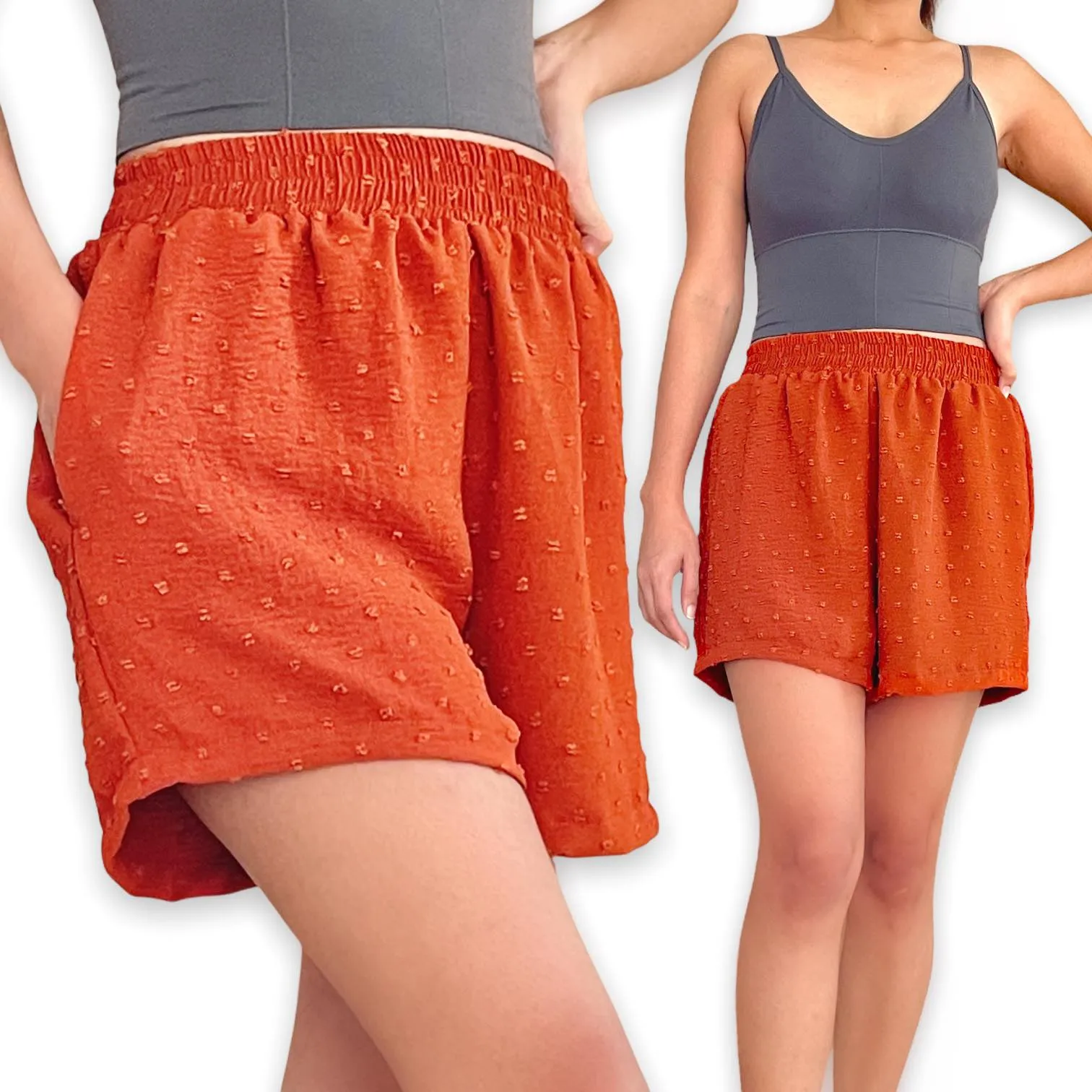 GRL PWR Woven Elastic Waistband Shorts