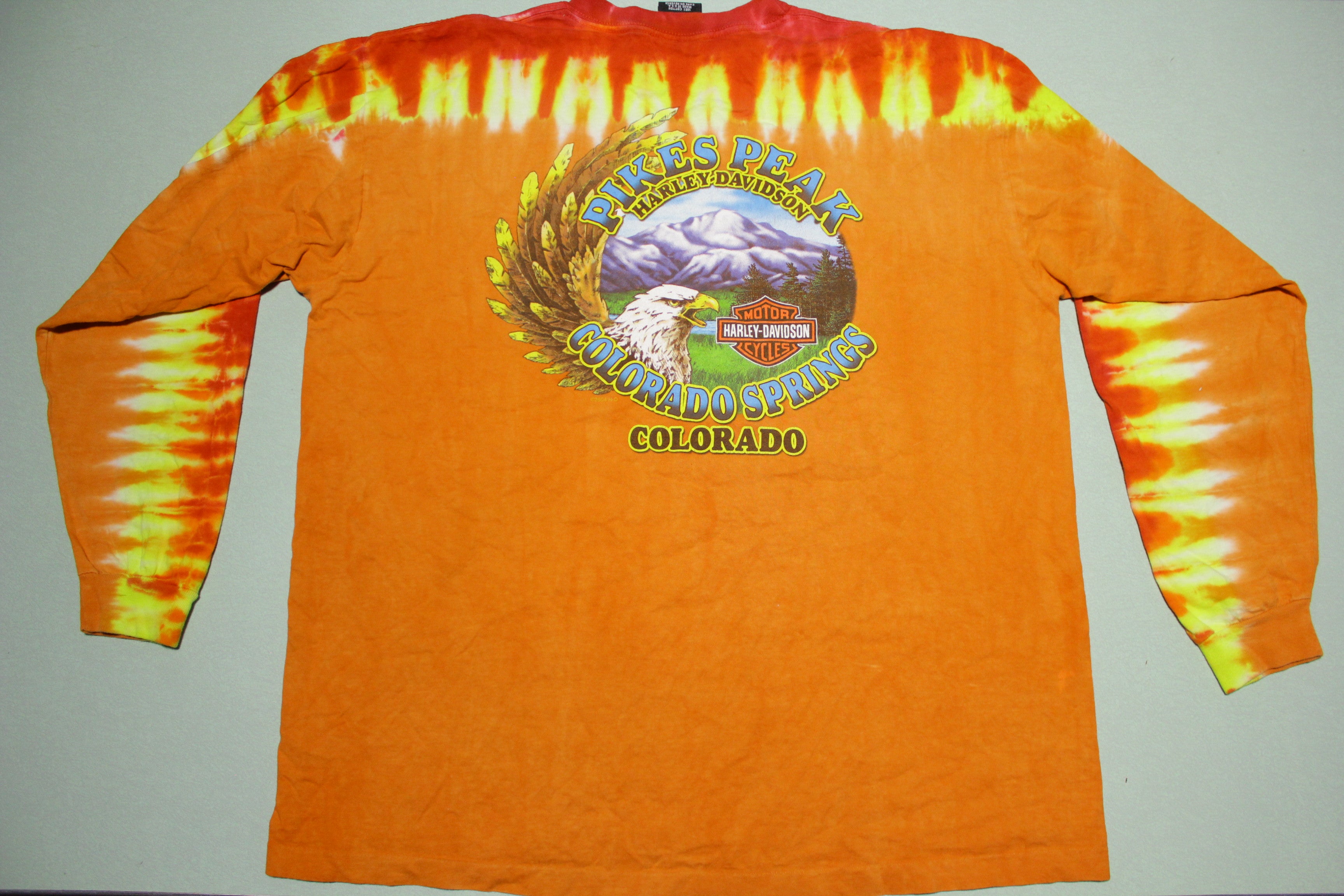 Harley Davidson Flames Long Sleeve USA 2006 Pikes Peak T-Shirt