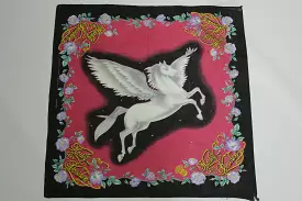 Harley Davidson Vintage Ride With The Wind Pegasus Unicorn 90's Bandana Hanky Doo Rag