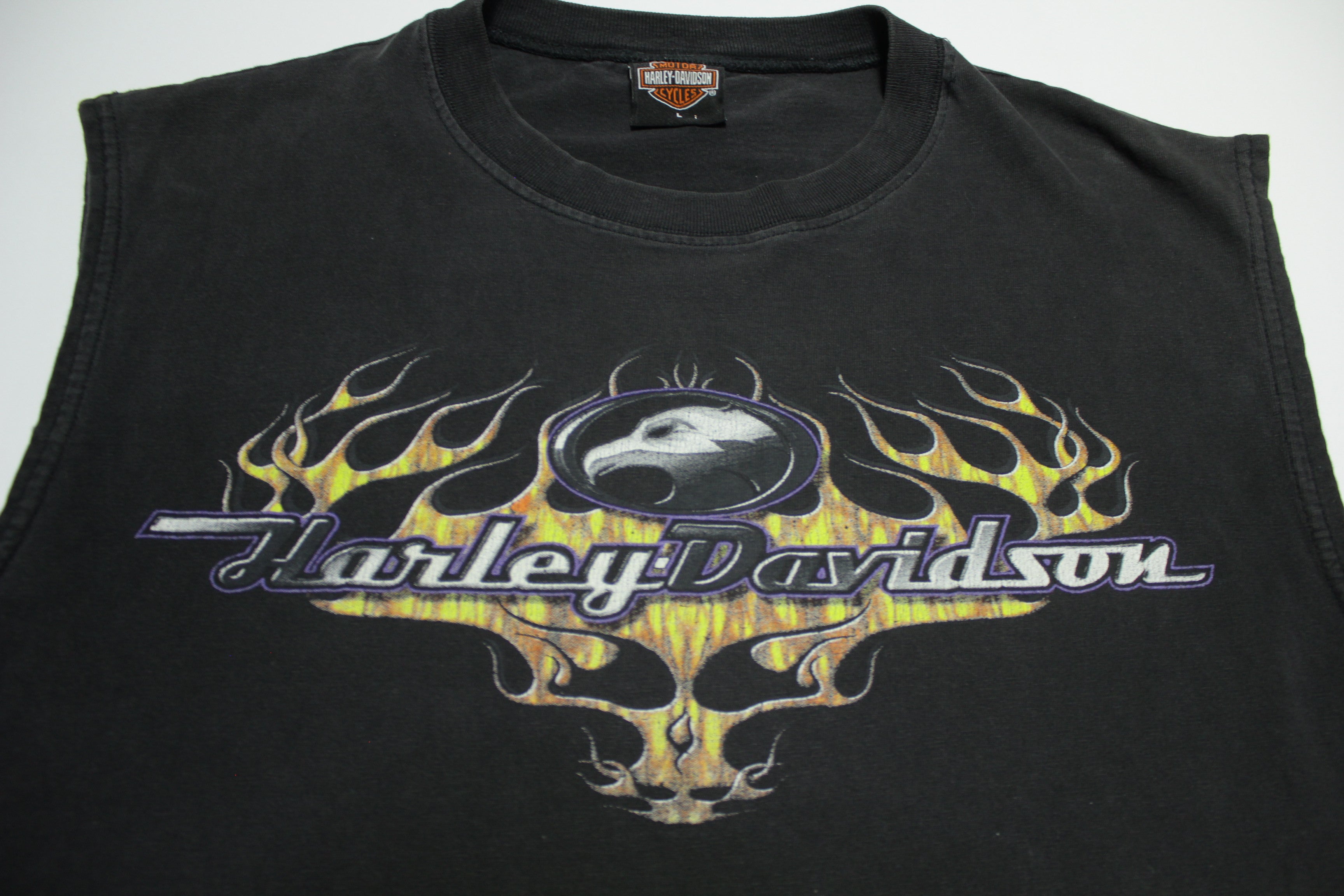 Harley Davidson Y2K Las Vegas Motorcycle Muscle T-Shirt