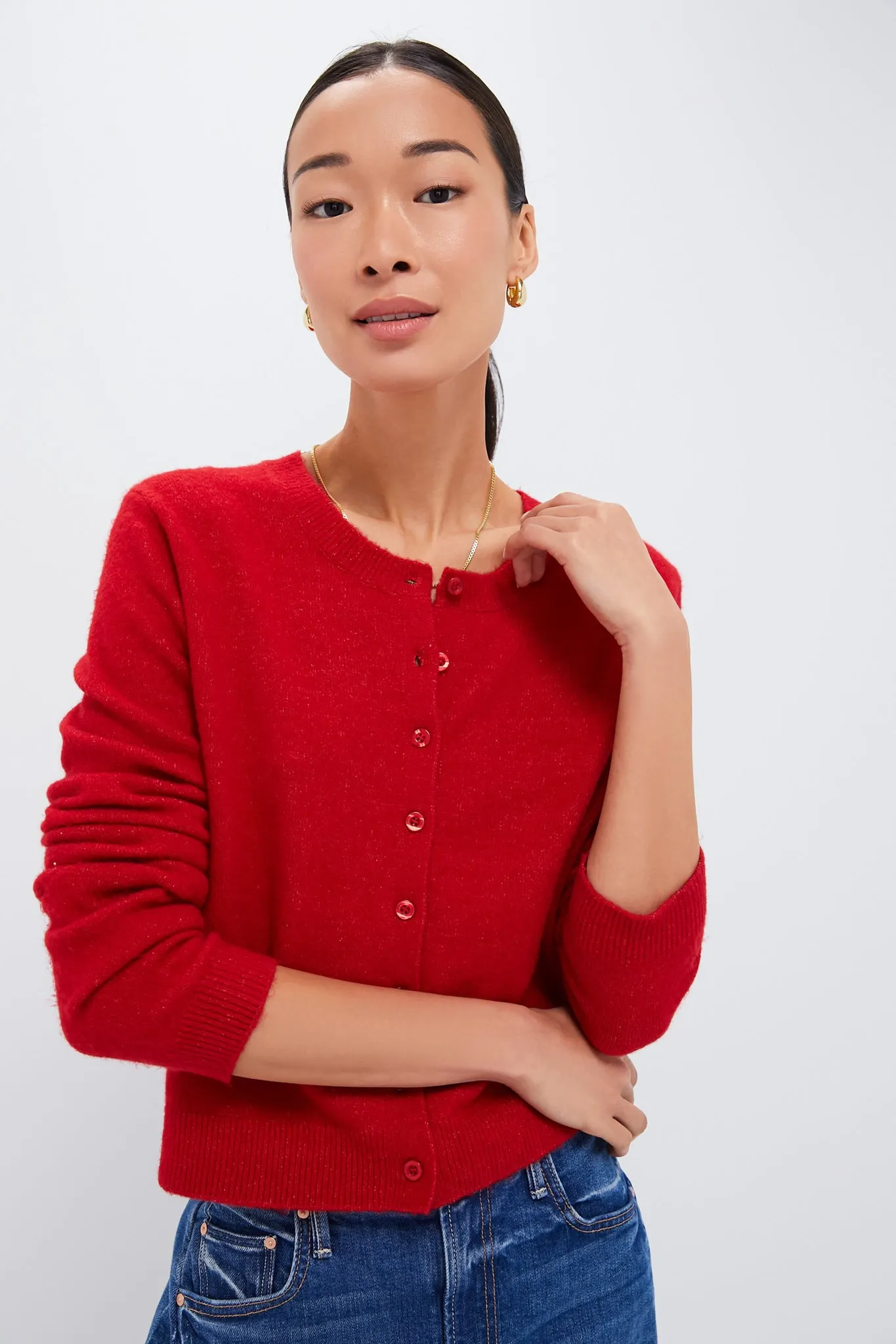 Haute Red Outlook Cardigan