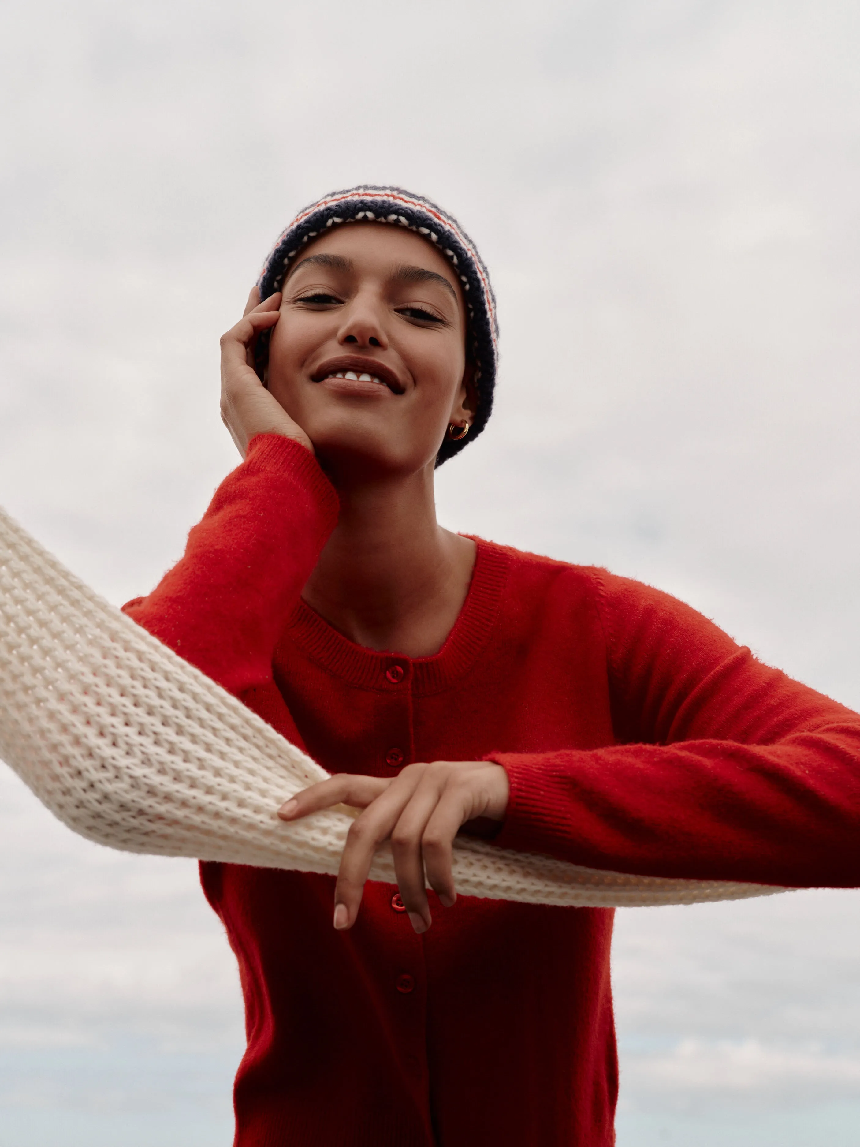 Haute Red Outlook Cardigan