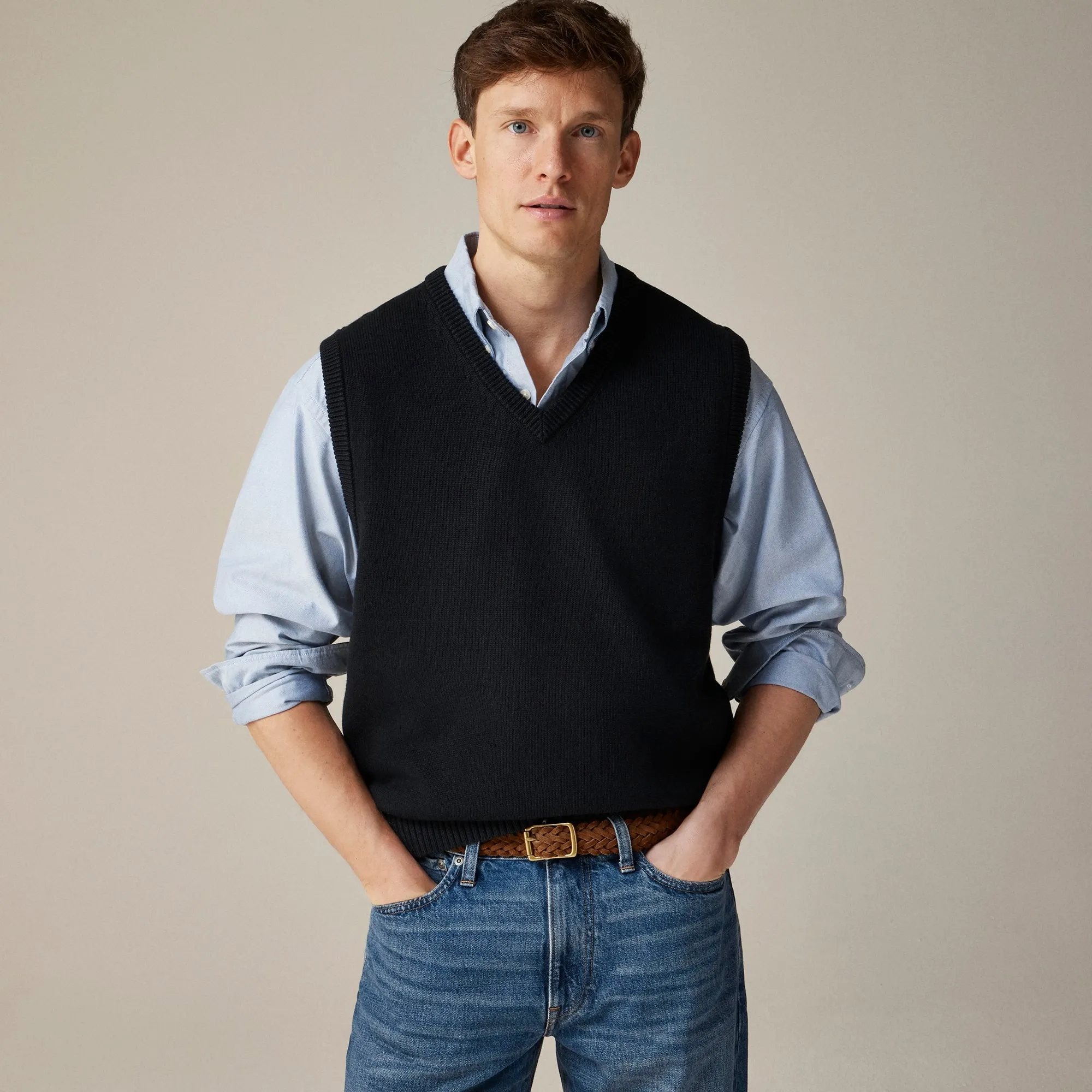 Heritage cotton sweater-vest