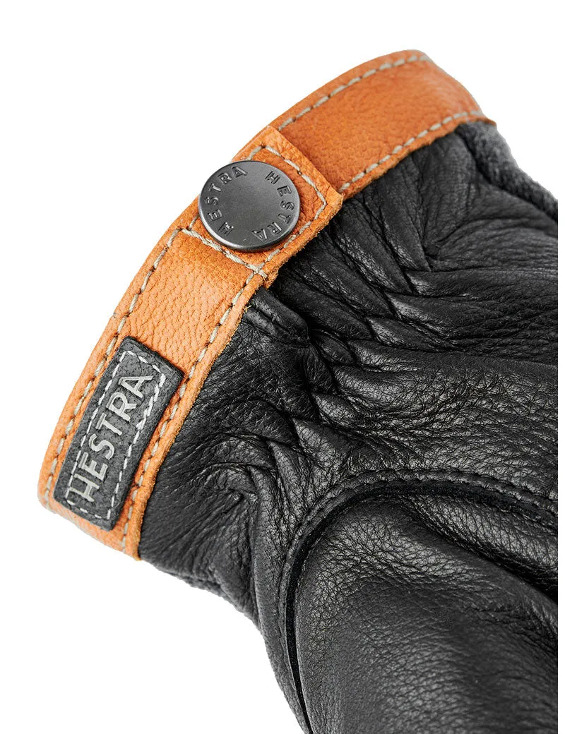 Hestra Deerskin Wool Tricot Gloves Charcoal Black