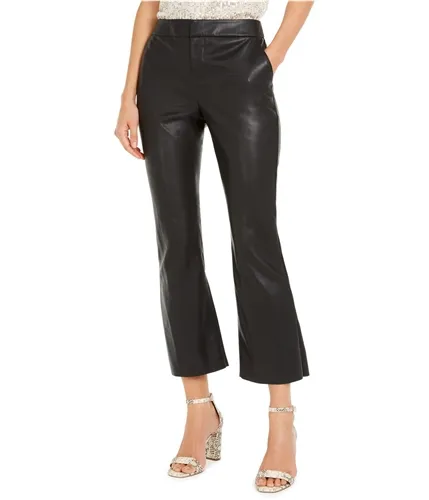 I-N-C Womens Faux-Leather Culotte Pants