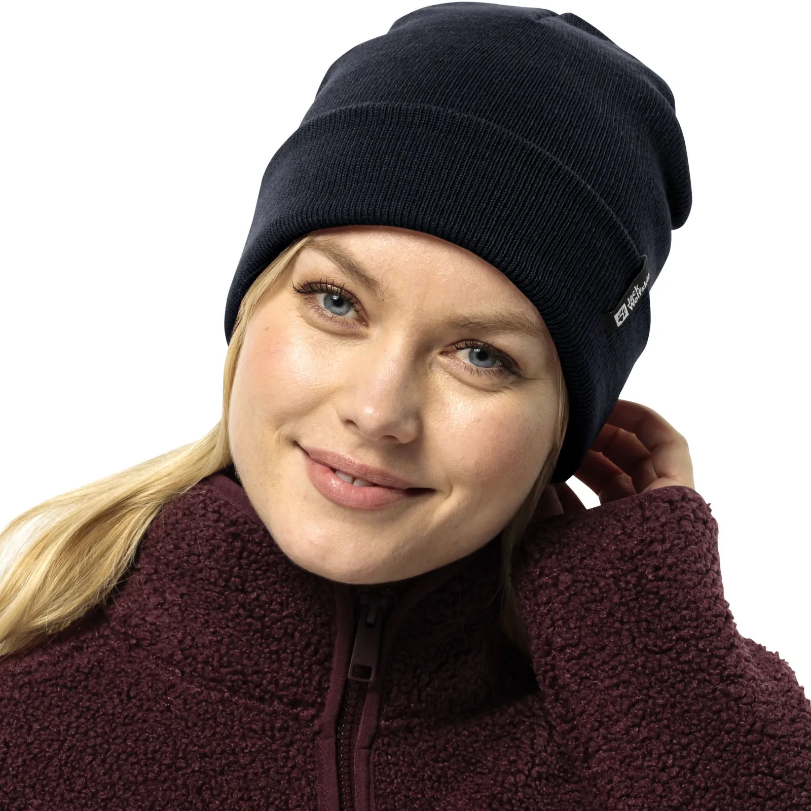 Jack Wolfskin Womens Rib Cuffed Beanie Hat