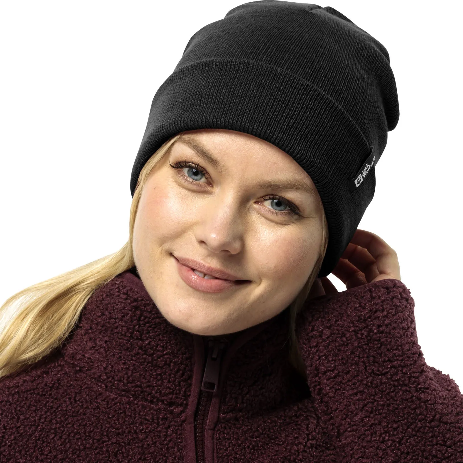 Jack Wolfskin Womens Rib Cuffed Beanie Hat