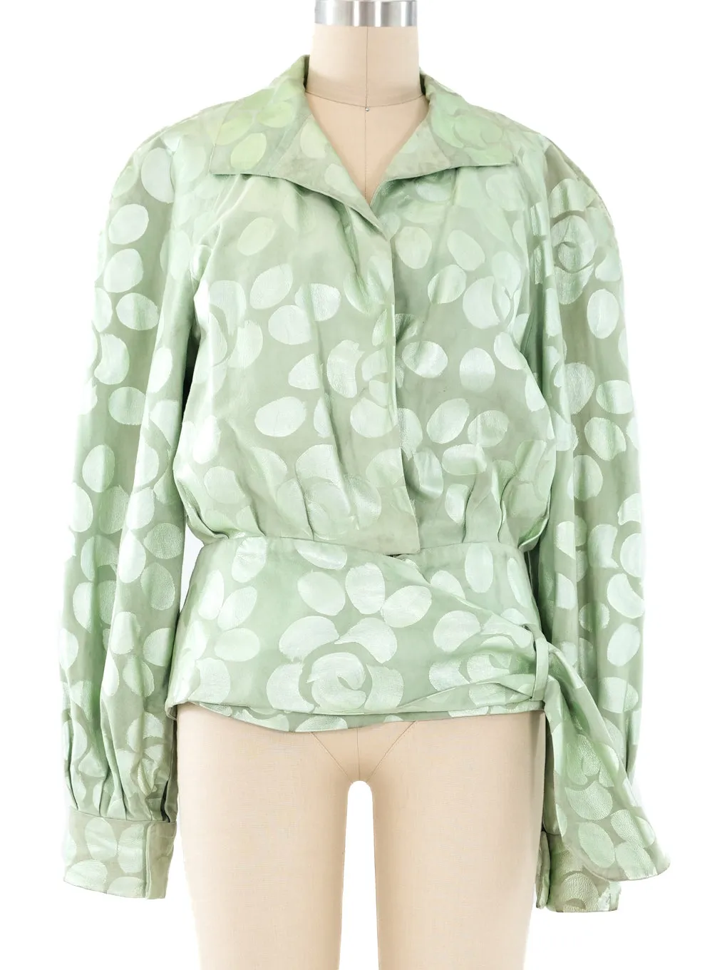 Jiki Mint Spotted Suede Jacket