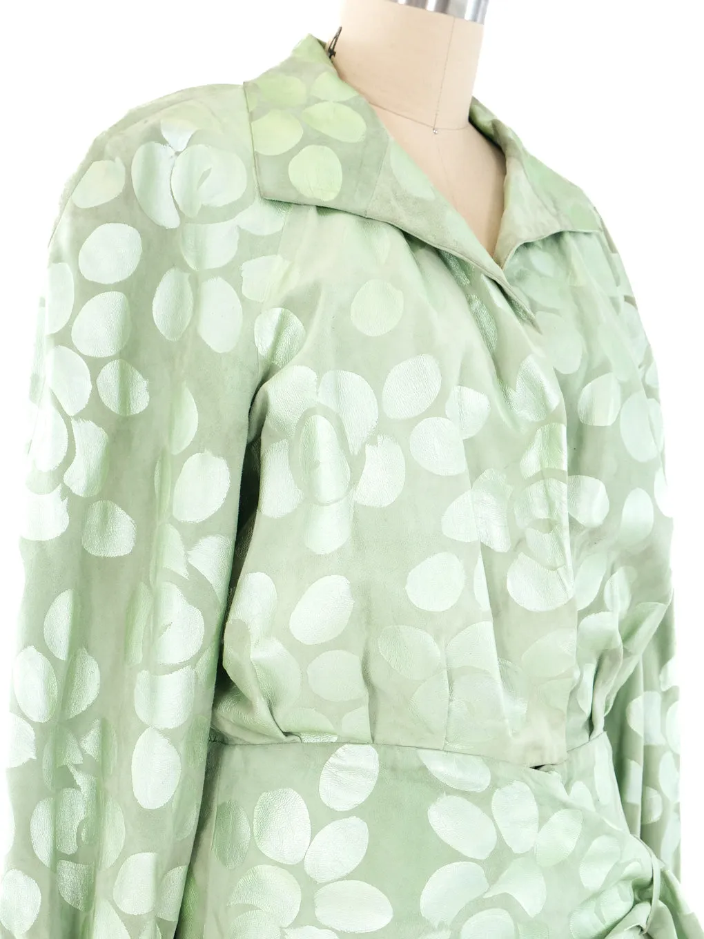 Jiki Mint Spotted Suede Jacket