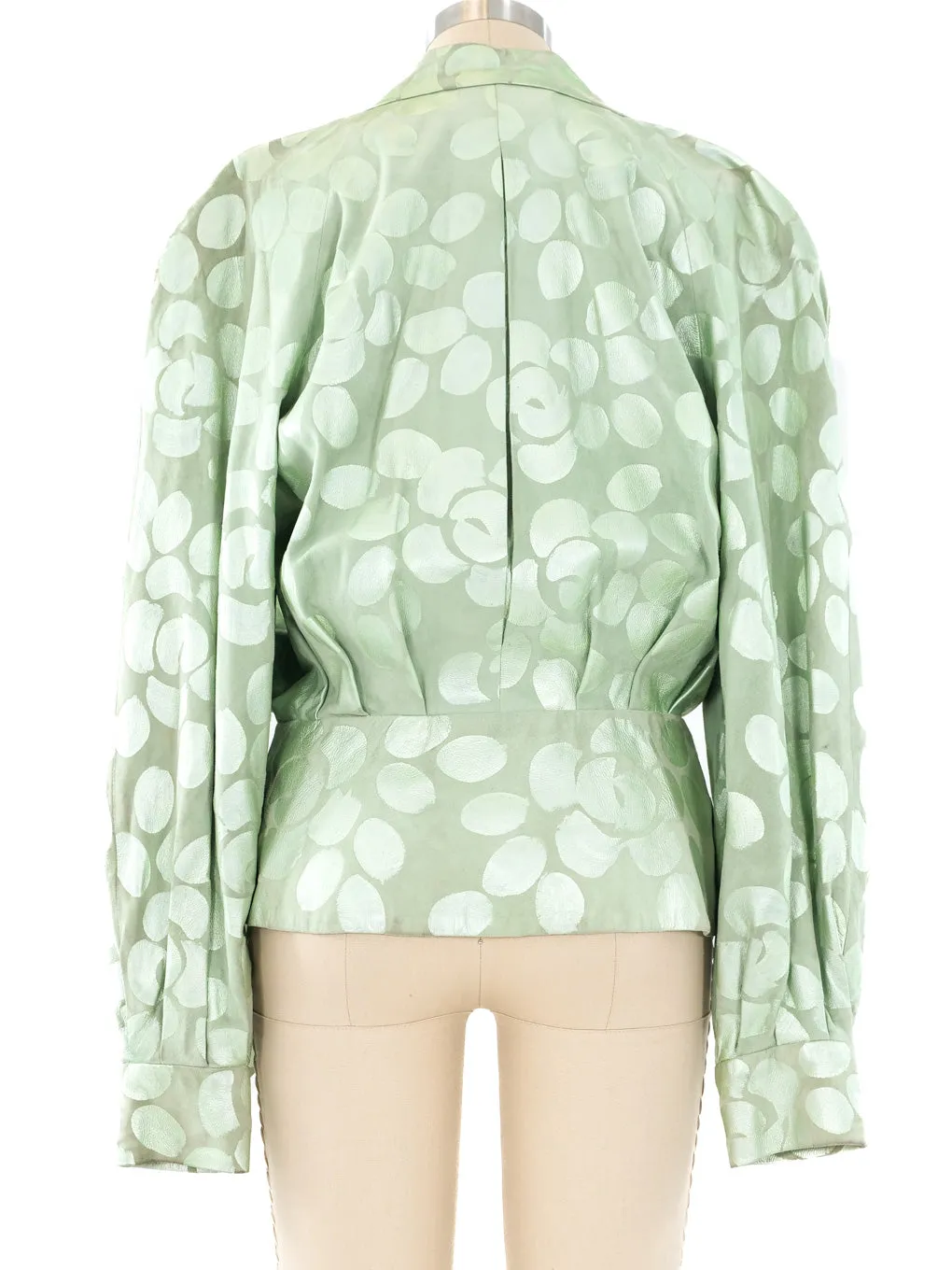 Jiki Mint Spotted Suede Jacket