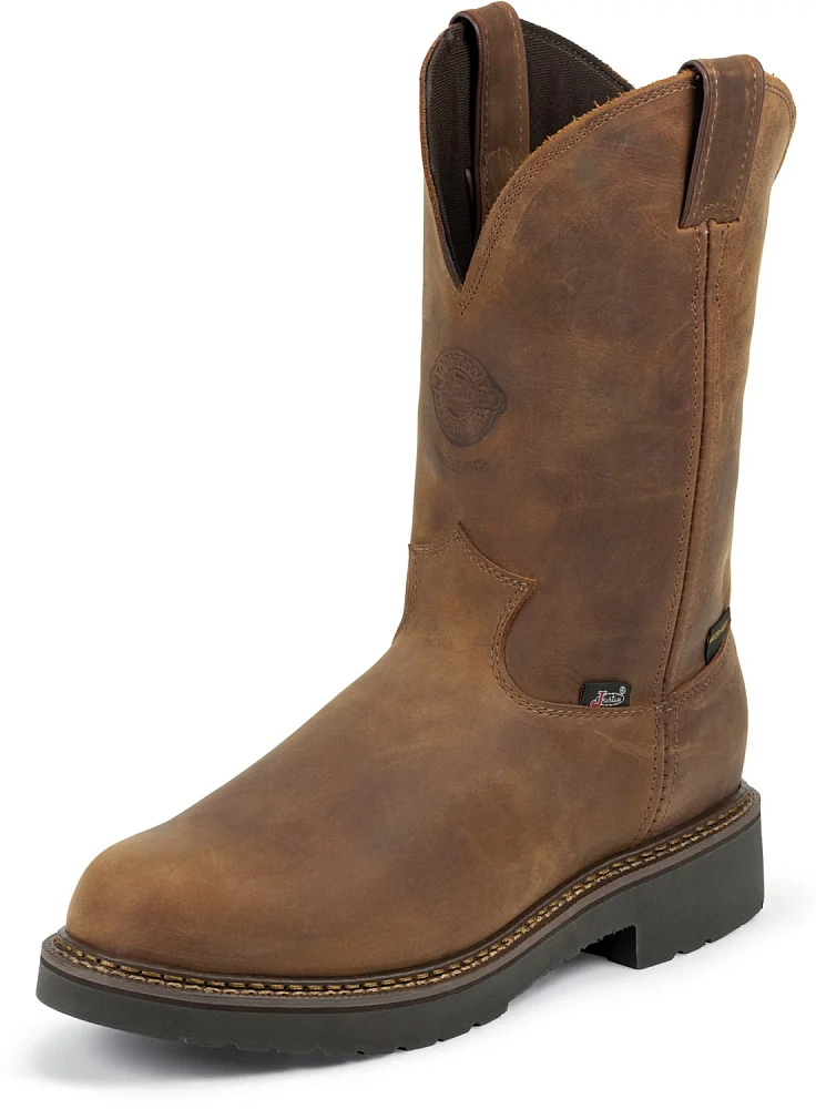 Justin Men's Rugged Aged Bark Gaucho EH Wellington Work Boots