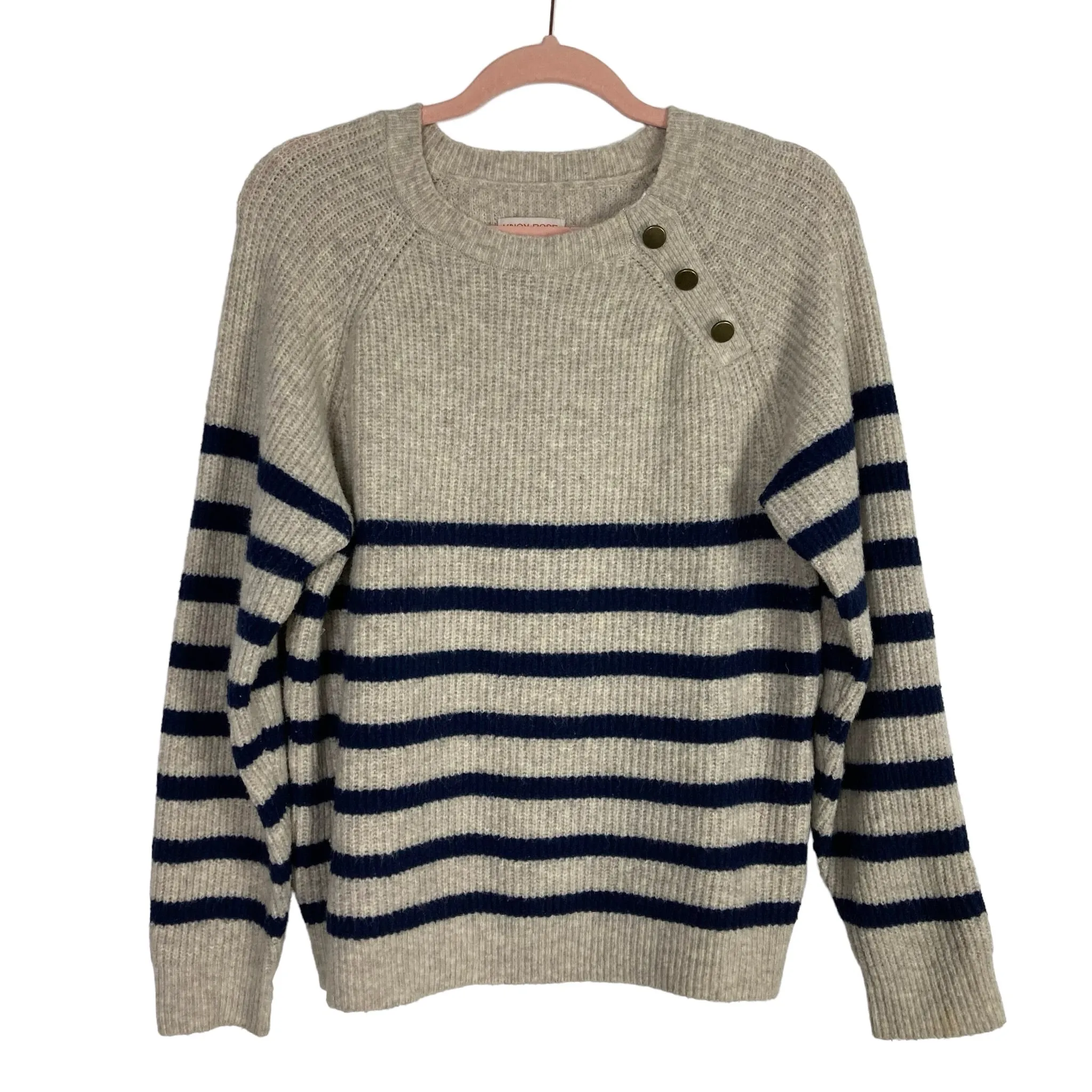 Knox Rose Oatmeal Navy Striped Sweater- Size M (sold out online)