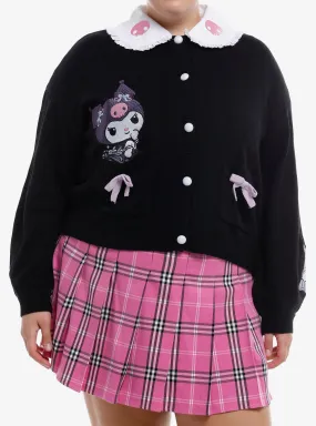 Kuromi Dress-Up Collar Girls Cardigan Plus