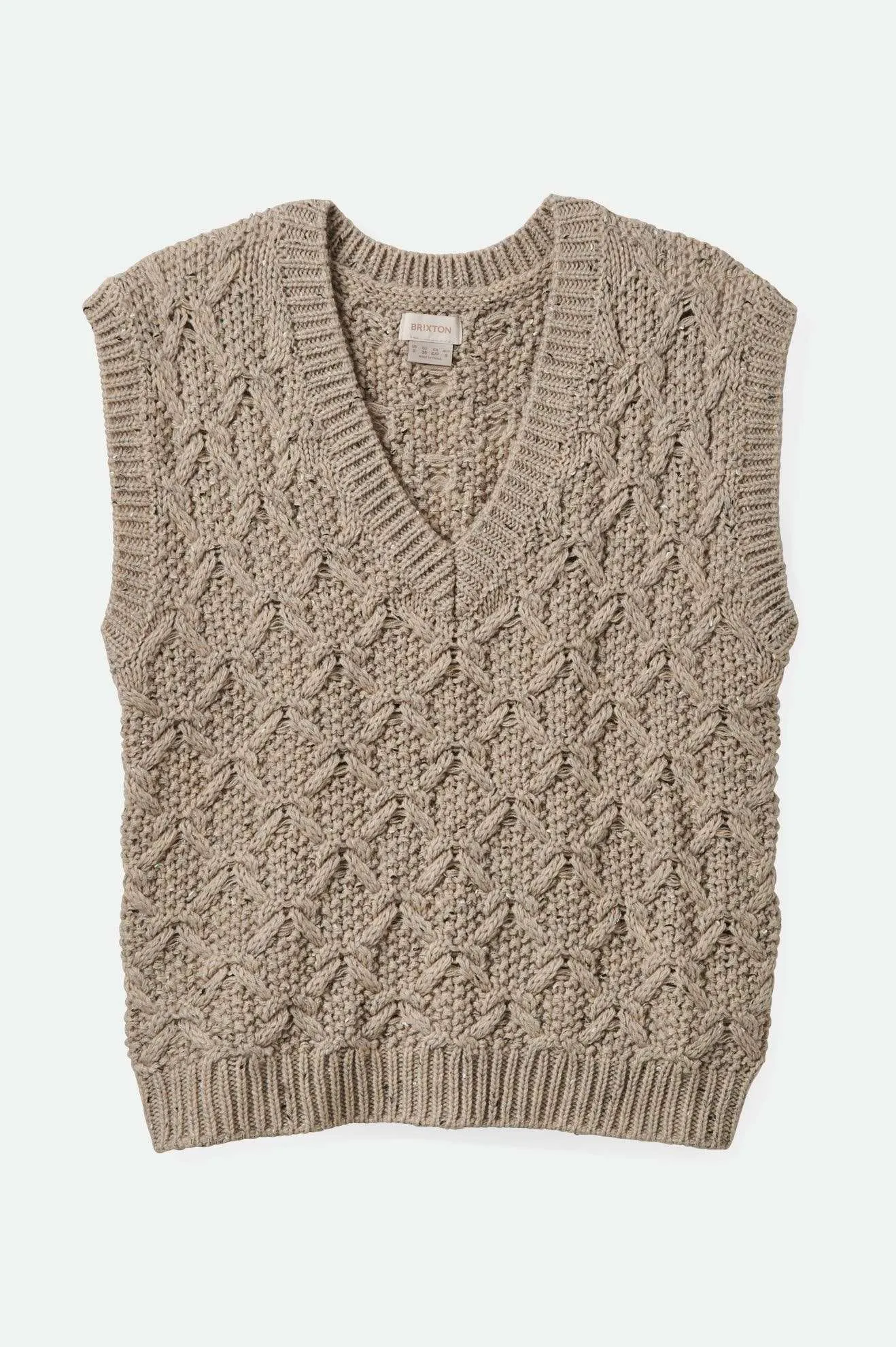 Lafayette Oversized Sweater Vest - Marled Beige