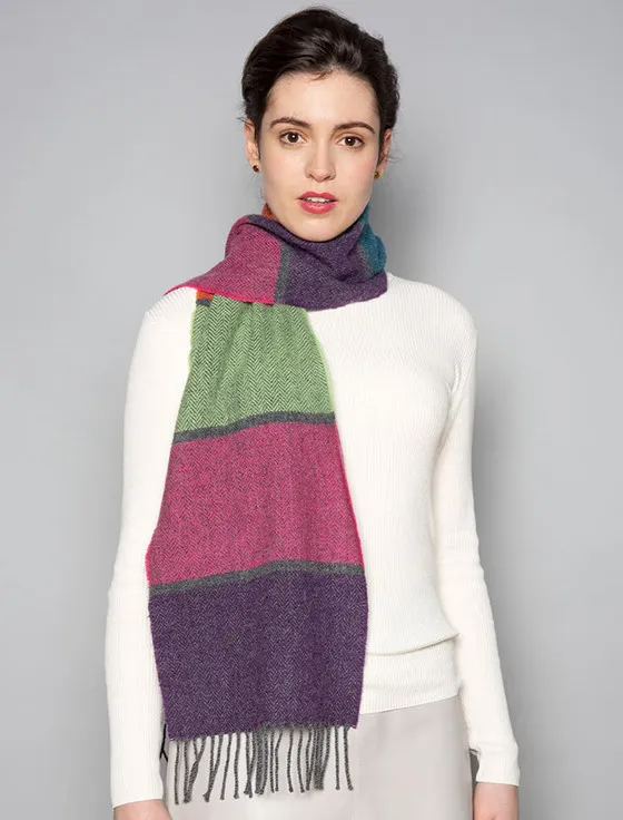 Lambswool Scarf - Contemporary Stripe