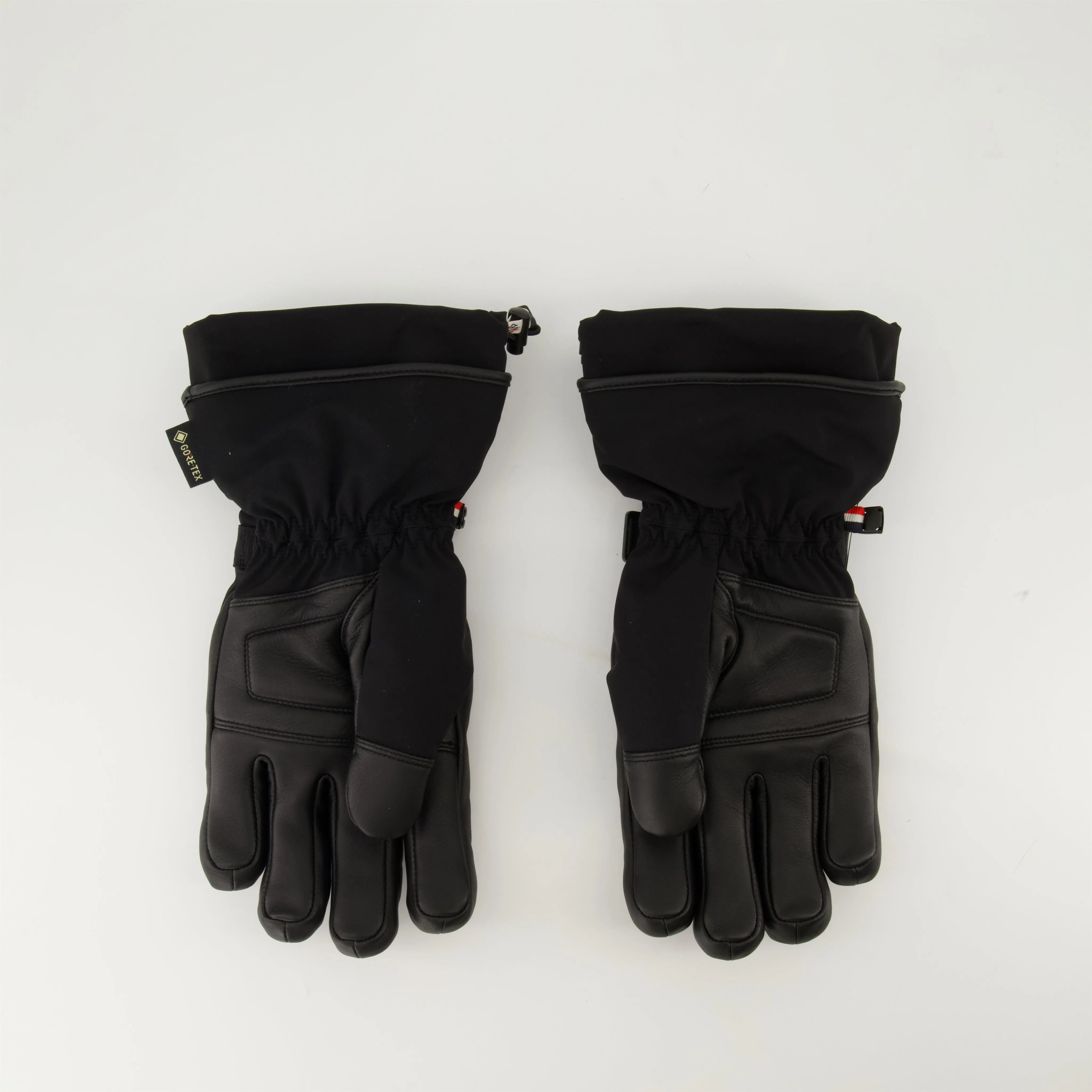 Leather and Nylon Ski Gloves