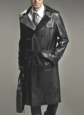 Leather Long Coat #205