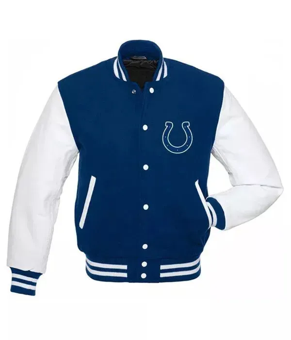 Letterman Indianapolis Colts Blue and White Varsity Jacket