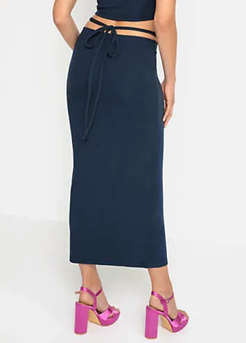 LSCN BY LASCANA Ribbed Jersey Midi Skirt | Grattan