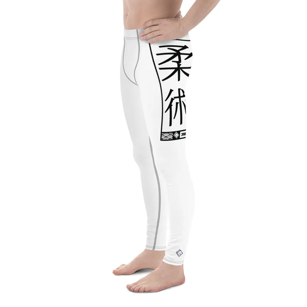 Men's Athletic Workout Leggings For Jiu Jitsu 016 - Snow