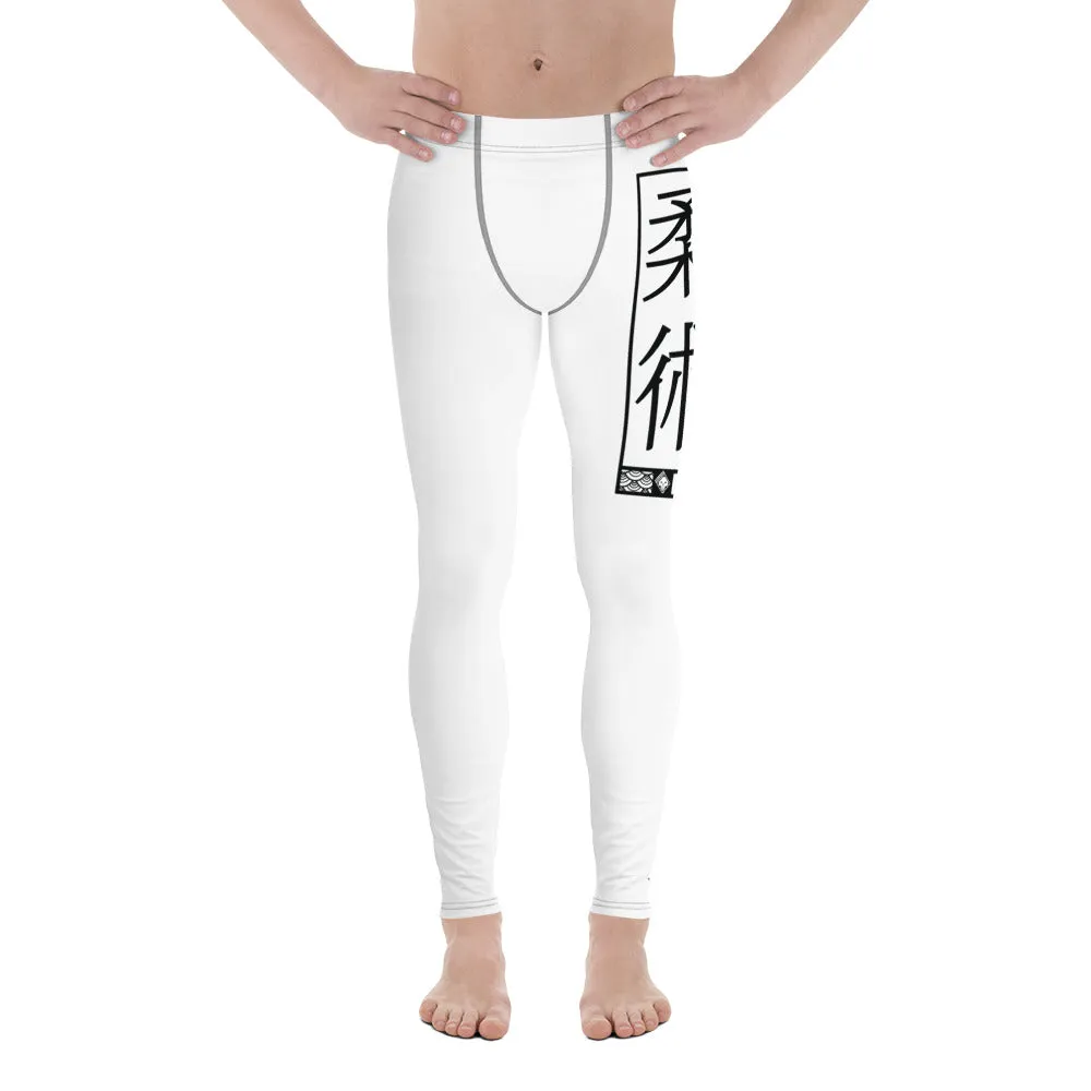 Men's Athletic Workout Leggings For Jiu Jitsu 016 - Snow