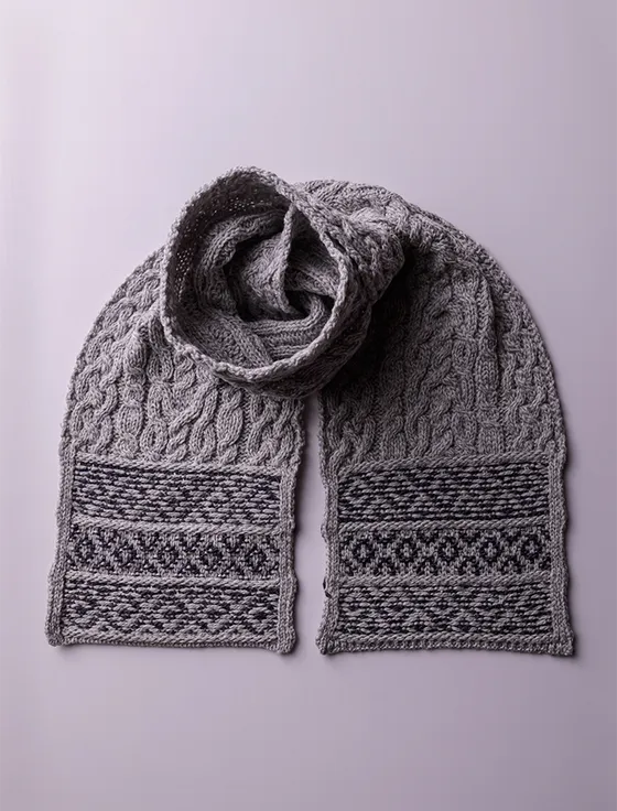 Mens Fairisle Merino Wool Scarf