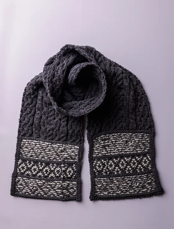 Mens Fairisle Merino Wool Scarf