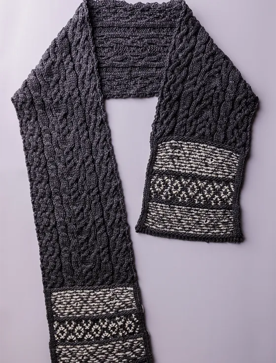 Mens Fairisle Merino Wool Scarf