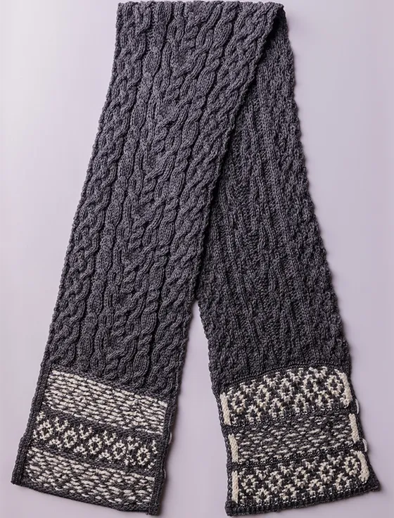 Mens Fairisle Merino Wool Scarf