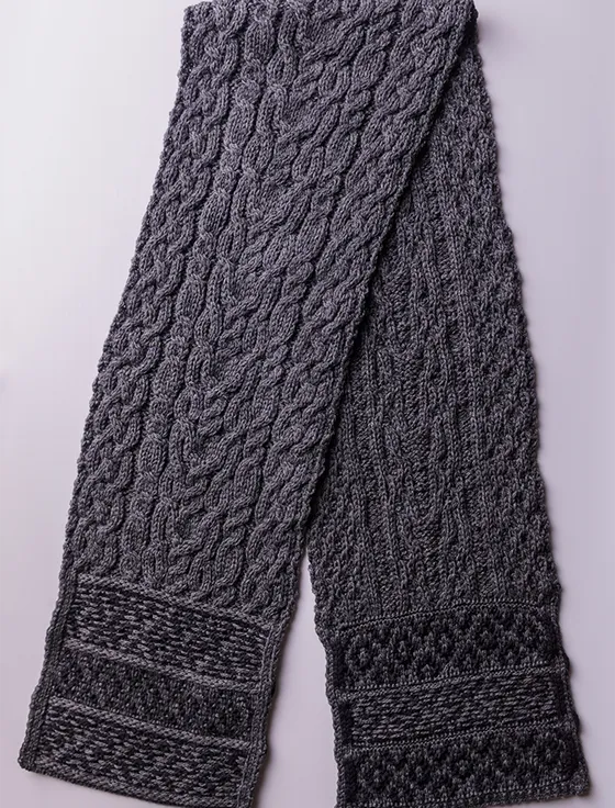 Mens Fairisle Merino Wool Scarf