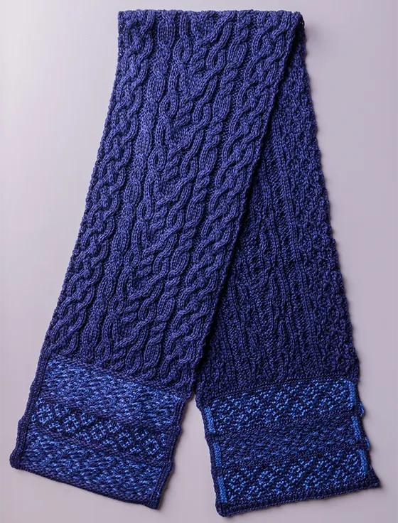 Mens Fairisle Merino Wool Scarf