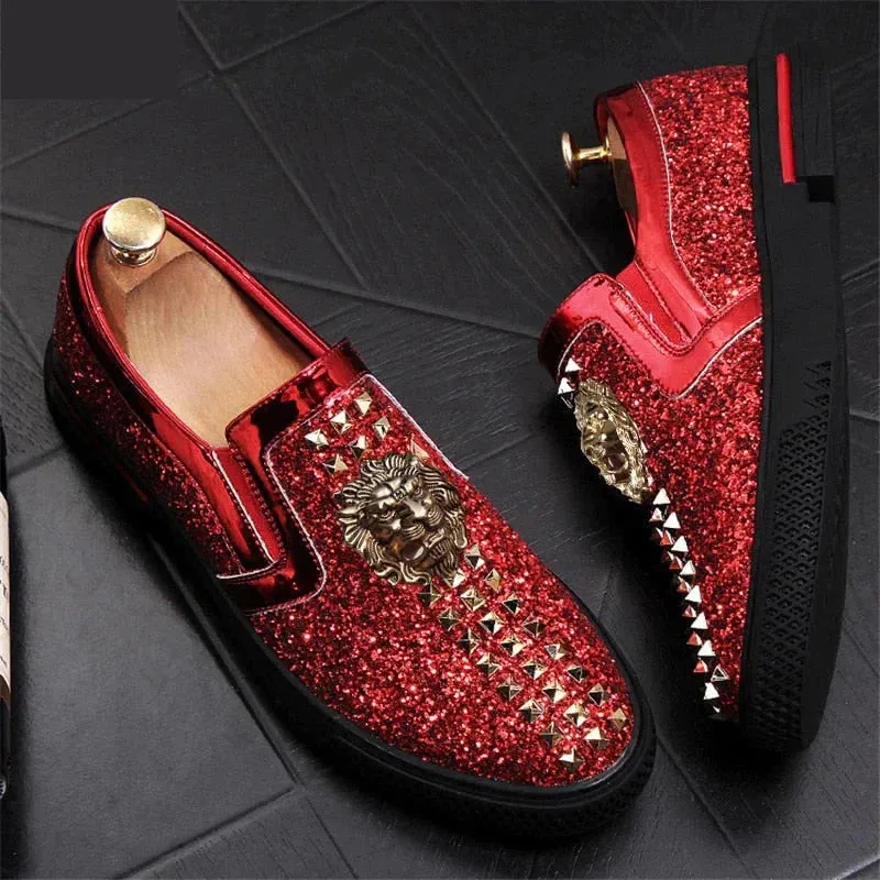 Men's Luxury Slip On Height Increasing Wedding Party Dress Shoes