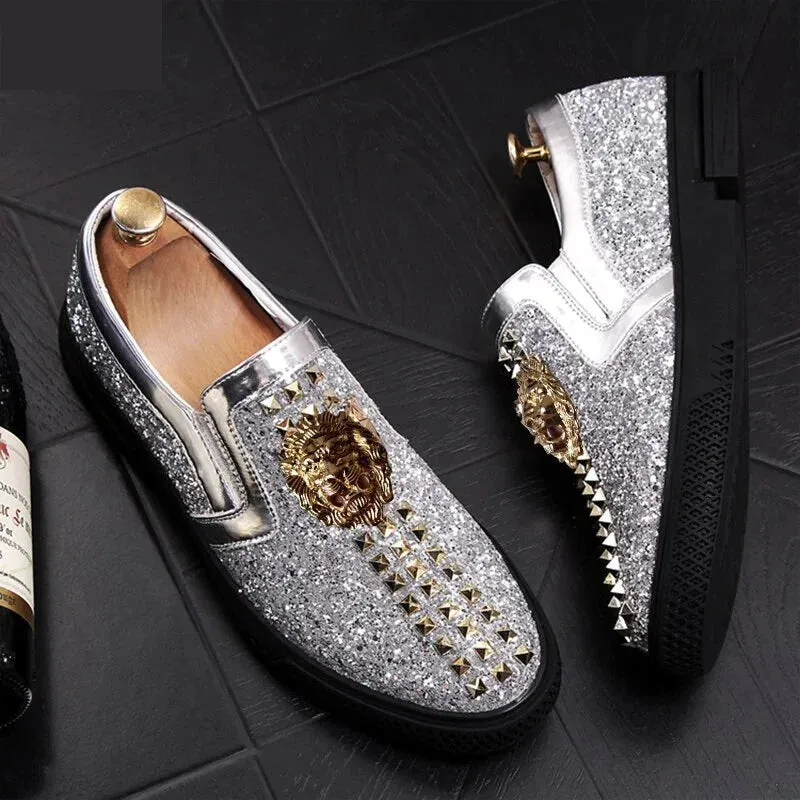 Men's Luxury Slip On Height Increasing Wedding Party Dress Shoes