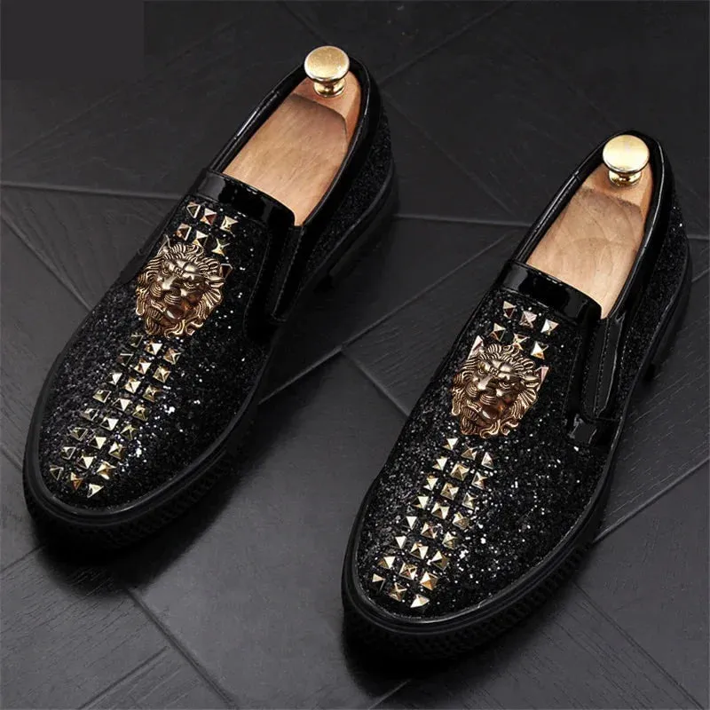 Men's Luxury Slip On Height Increasing Wedding Party Dress Shoes