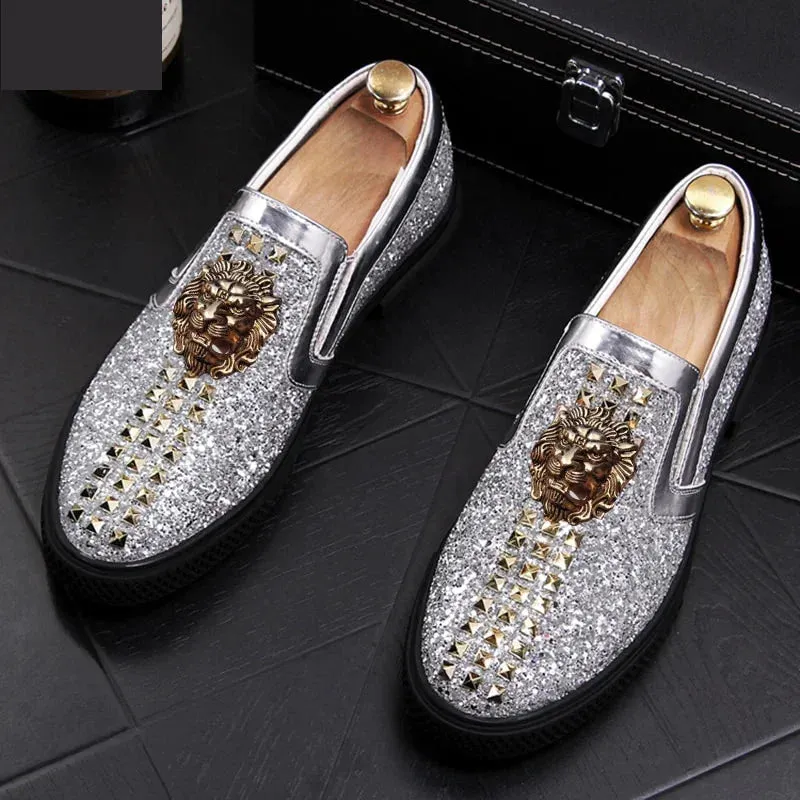 Men's Luxury Slip On Height Increasing Wedding Party Dress Shoes