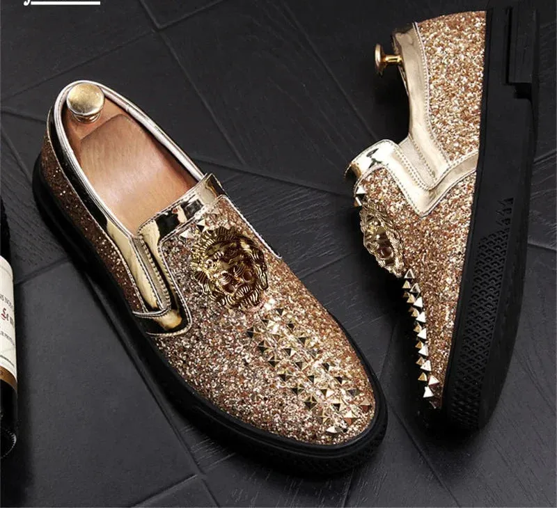 Men's Luxury Slip On Height Increasing Wedding Party Dress Shoes